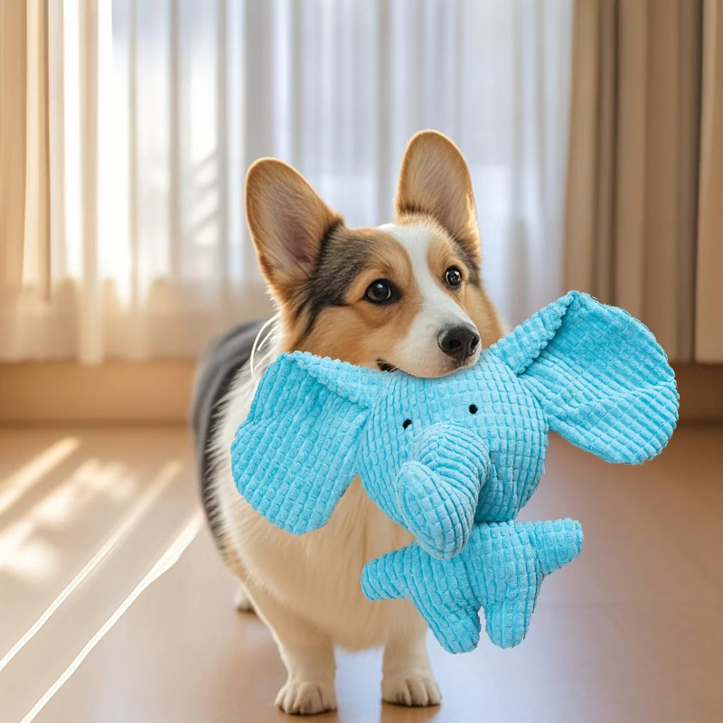 Pet Dental Chew Toy - 1PC Cute Plush Dog Toy Ivory-Shaped