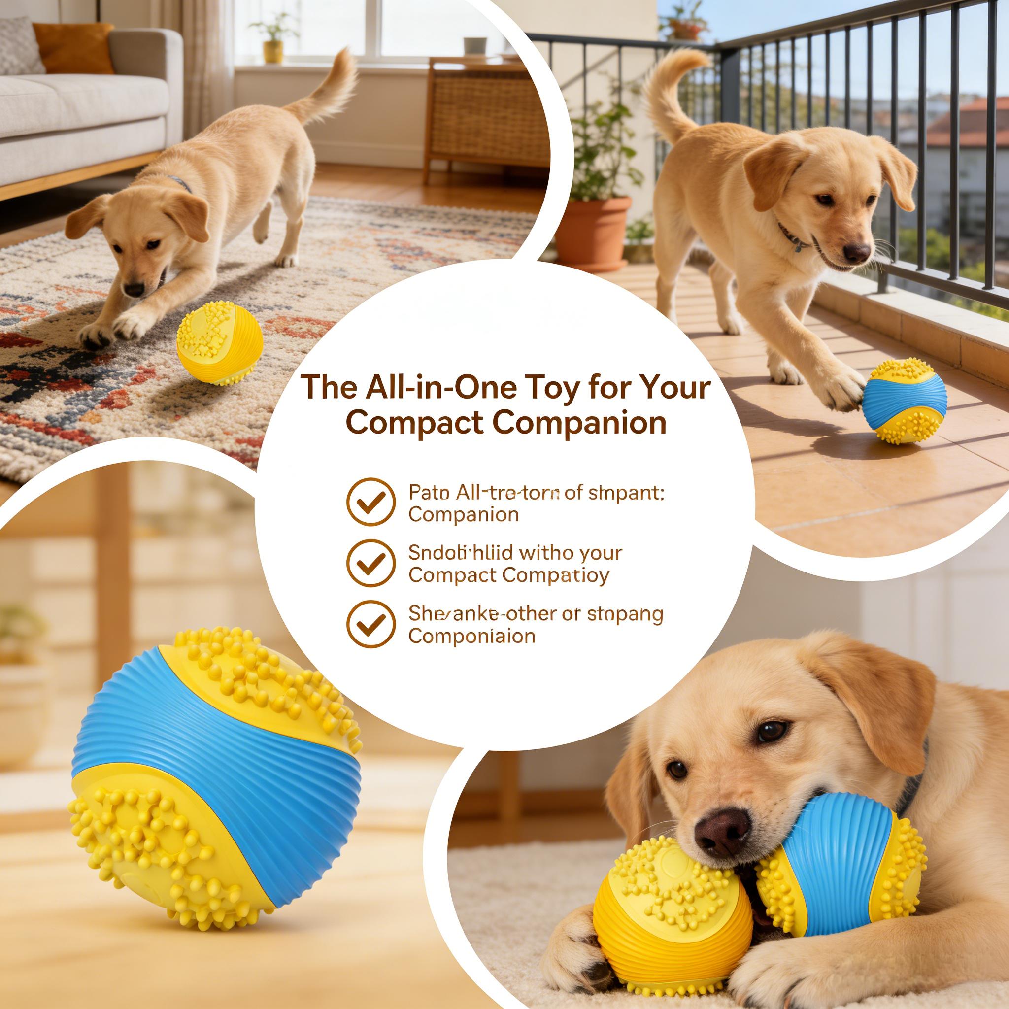 Indestructible Dog Squeaky Bal - Pet Dental Chew Toy review and price