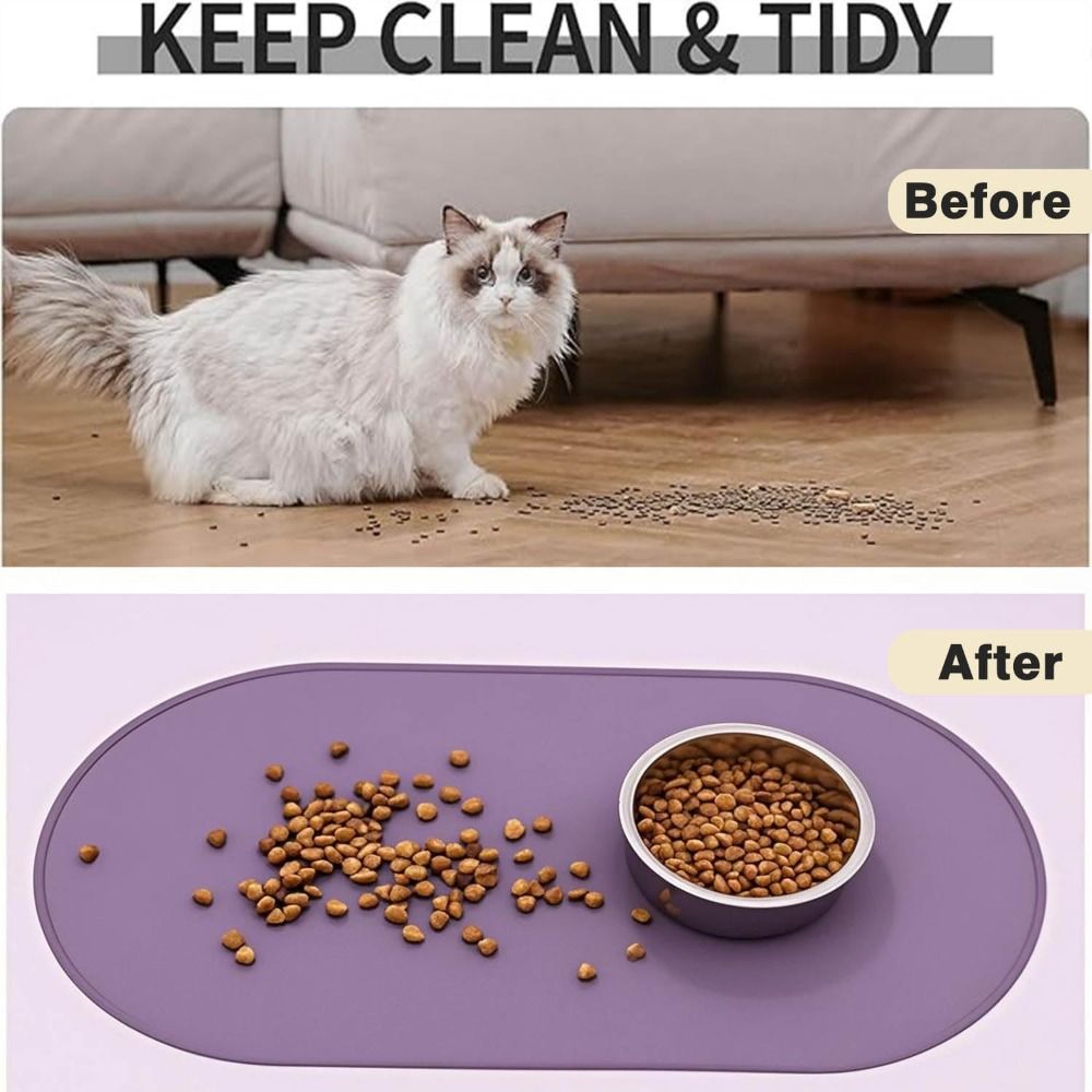 Durable Silicone Pet Food Mat  - Pet Supplies Dog Food review and price