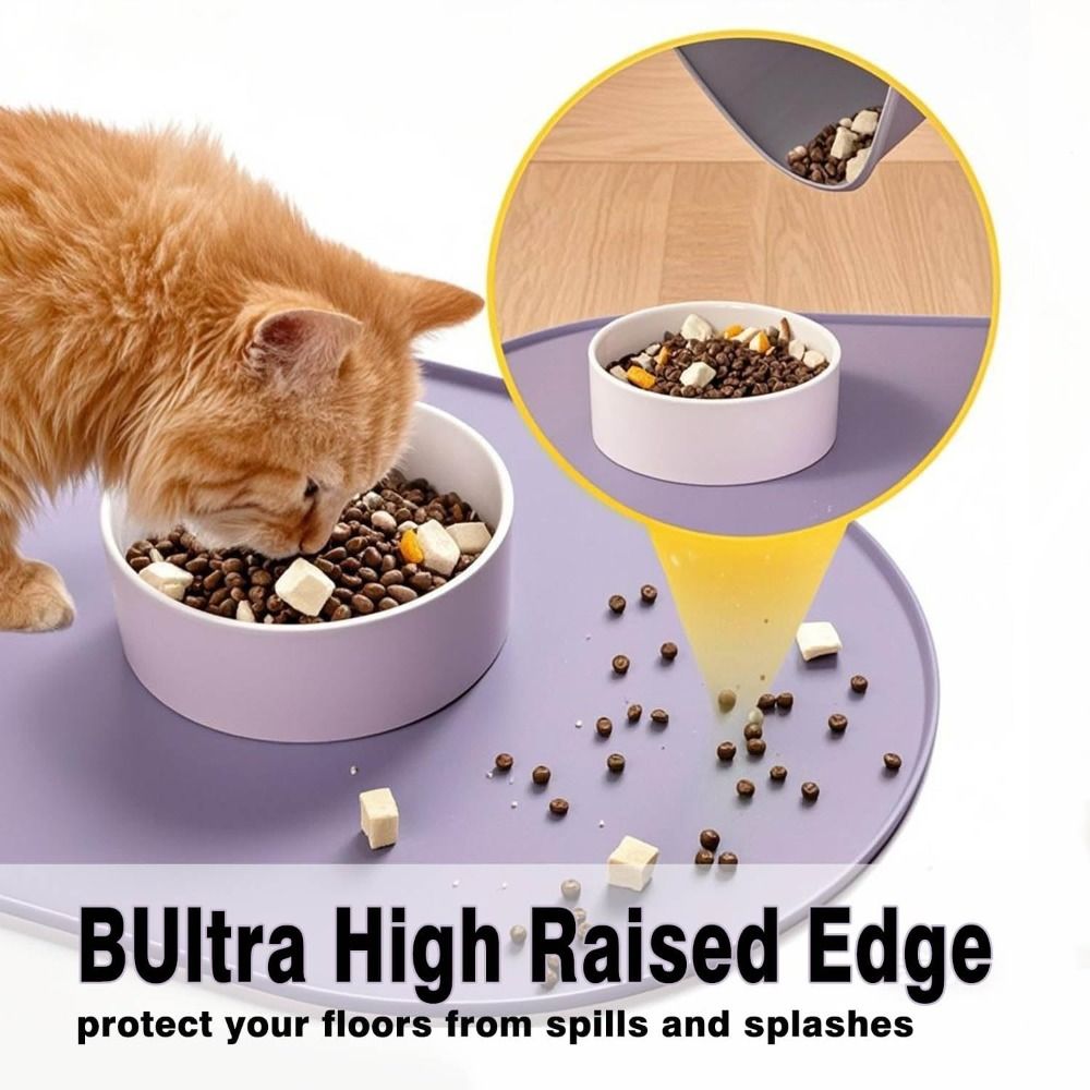 Durable Silicone Pet Food Mat  - Pet Supplies Dog Food review and price