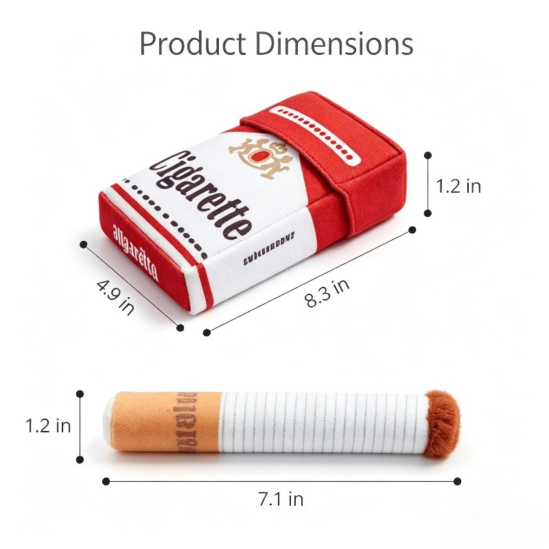 Squeaky Plush Cigarette Case D - Pet Dental Chew Toy review and price
