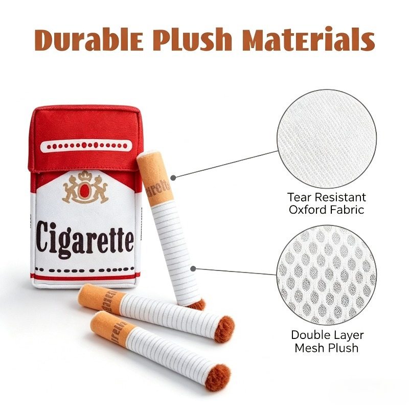 Squeaky Plush Cigarette Case D - Pet Dental Chew Toy review and price