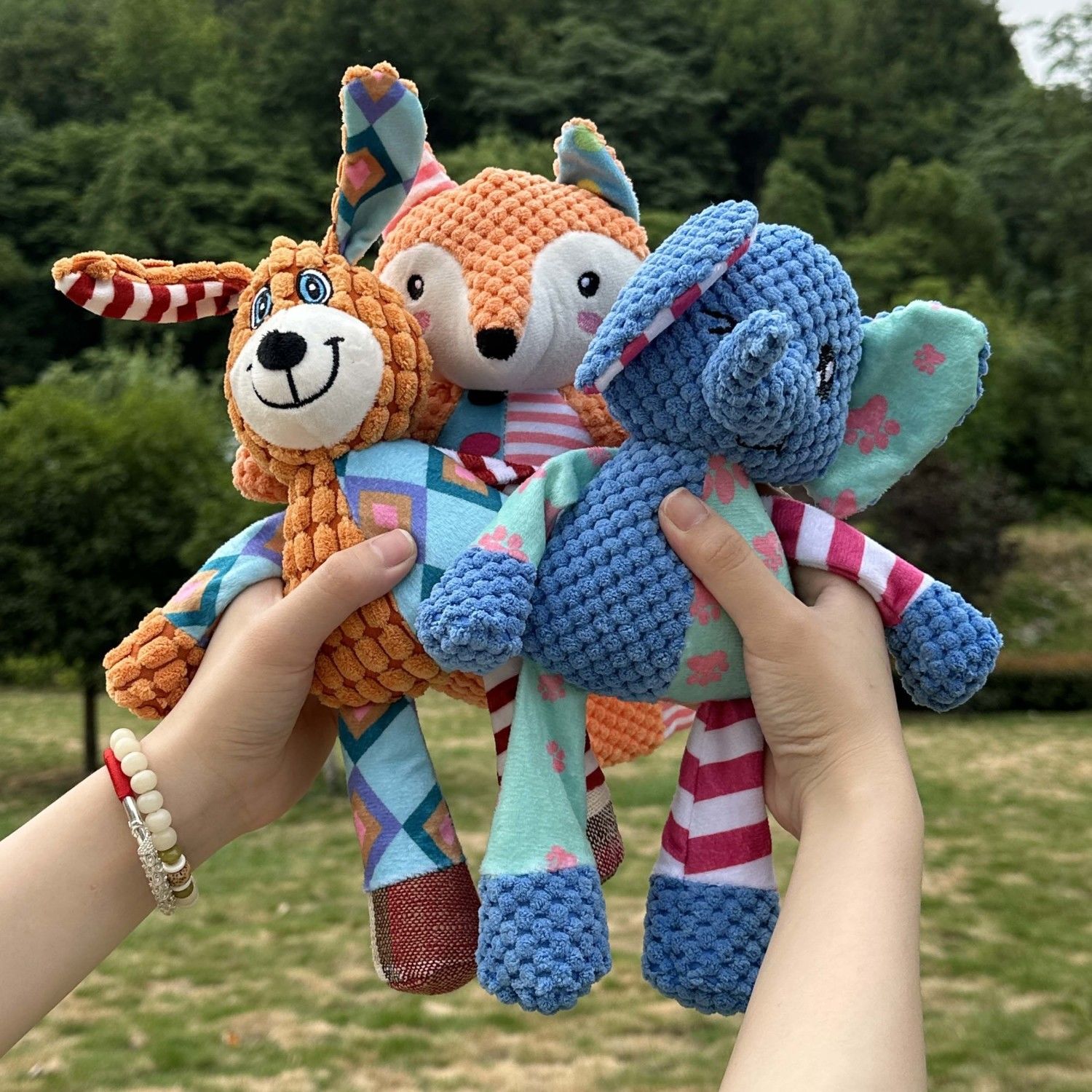 Cartoon Colorful Patchwork Plu - Pet Dental Chew Toy review and price