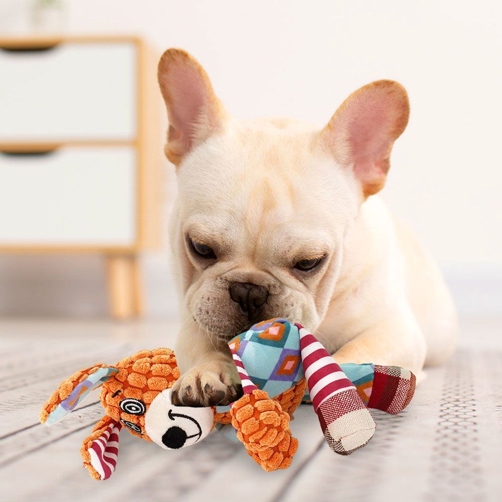 Cartoon Colorful Patchwork Plu - Pet Dental Chew Toy review and price