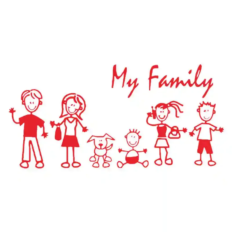 Car Sticker Family Stick Figur - Pet Supplies For Dogs review and price