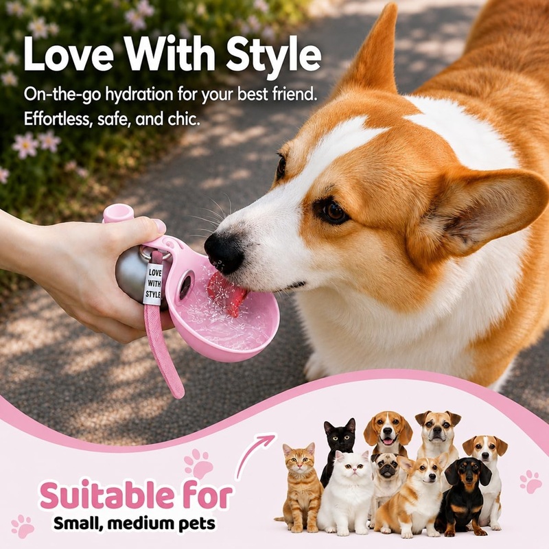 Dog Water Bottle Stainless Ste - Pet Supplies Dog Food review and price